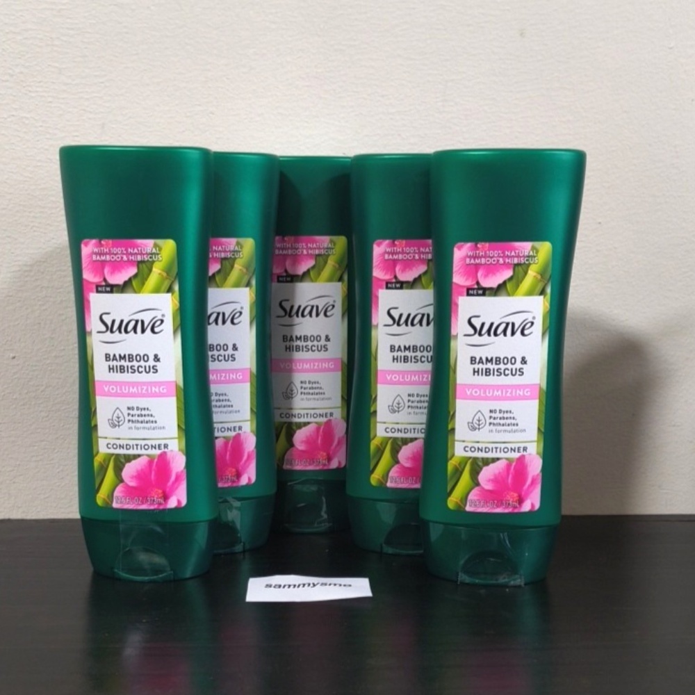 Suave Bamboo & Hibiscus Volumizing Conditioner No Paraben 12.6oz x5
